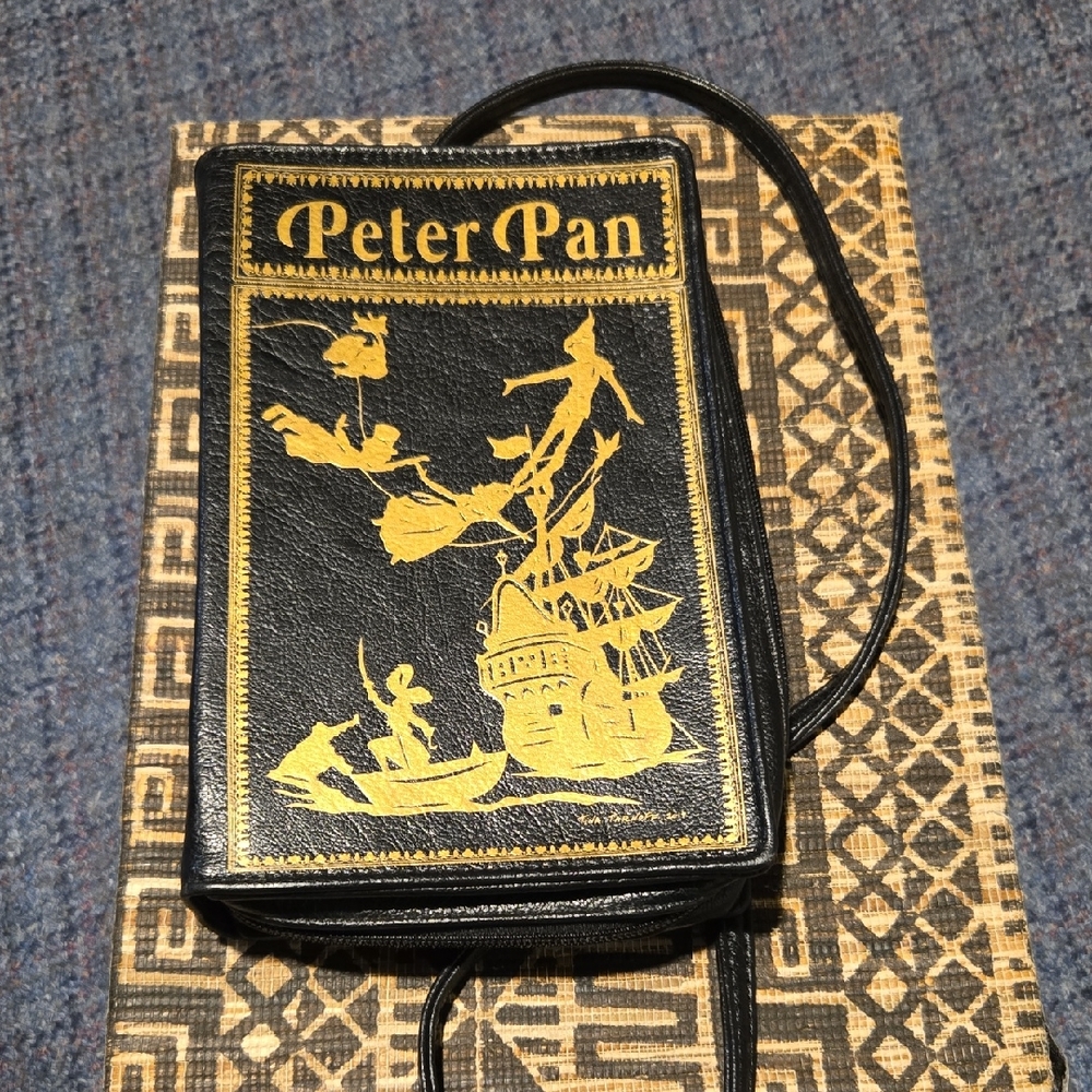 Peter Pan Black and Gold Crossbody Bag